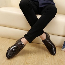 Men's Shoes PU Office & Career / Casual / Party & Evening Oxfords Office & Career / Casual / Party & Evening Low Heel Lace-up / Others  