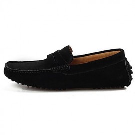 Men's Shoes Casual Faux Suede Loafers/Boat Shoes Black/Blue/Yellow/Green/Red  