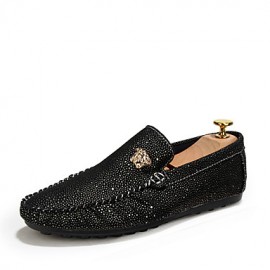 Casual  Loafers Black / White / Gold  