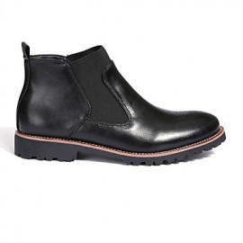 Shoes Leather Office  Career / Casual Boots Office  Career / Casual Low Heel Split Joint Black / Brown / Burgundy  