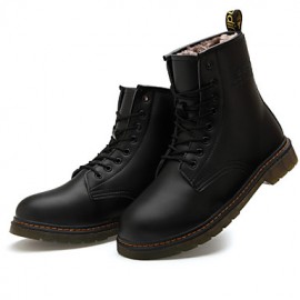 Shoes Outdoor / Office  Career / Casual Leather Boots Black  