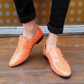 Leopard Banquets/Weddings/Parties/Nightclubs Trend Casual Leather Shoes White/Orange/Green/Bule  