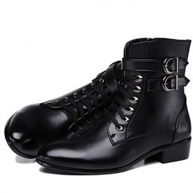 Shoes Office  Career / Party  Evening / Casual Synthetic Boots Black  