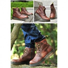 Shoes Outdoor / Office  Career / Casual Leather Boots Black / Brown  