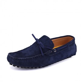 Men's Shoes Casual Suede Boat Shoes Black/Blue  