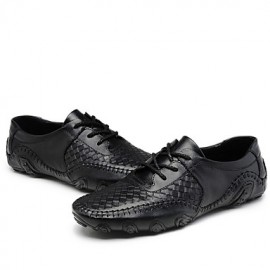 Men's Shoes Casual Leather Oxfords Black / Brown  