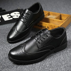 Men's Shoes Casual PU Oxfords Black / White  