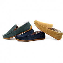 Faux Suede Casual Loafers Casual Flat Heel Blue / Yellow / Green  