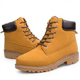 Shoes Outdoor / Office  Career / Work  Duty / Dress / Casual Synthetic Boots Black / Yellow / Taupe  