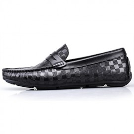 Casual   Leather Loafers Black / Brown  