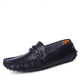 Men's Shoes Leather Wedding / Office & Career / Party & Evening Boat Shoes Wedding / Office & Career / Party & Evening Flat    