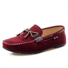 Men's Shoes Outdoor/Office & Career/Casual Faux Suede Boat Shoes Blue/Gray/Burgundy  