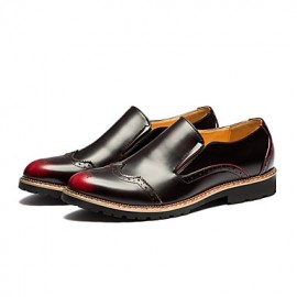 Office & Career / Party & Evening / Casual Leather Loafers Black / Red / Silver  