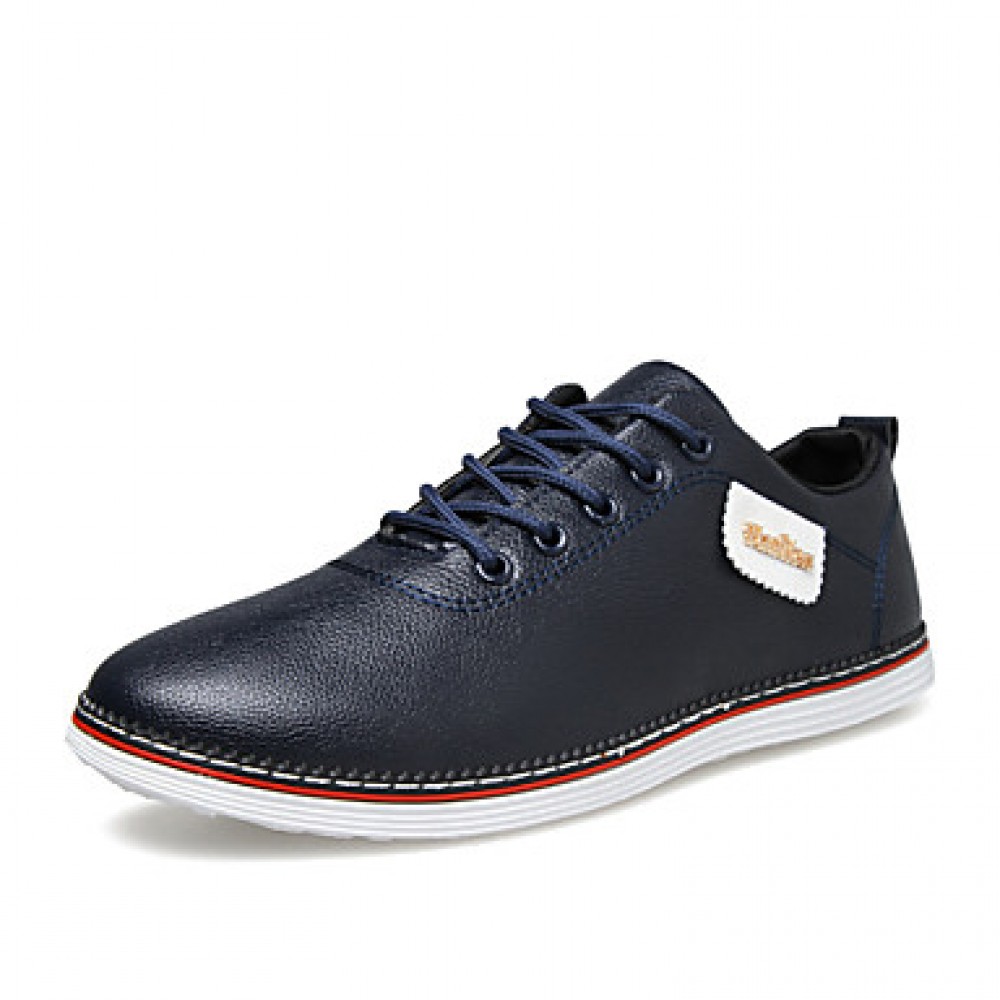 Men's Shoes PVC Outdoor / Office & Career / Casual Oxfords Outdoor / Office & Career / Casual Flat Heel Black / Blue / White  