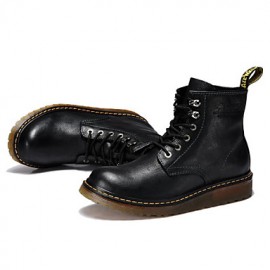 Shoes Outdoor / Office  Career / Casual Leather Boots Black / Brown  