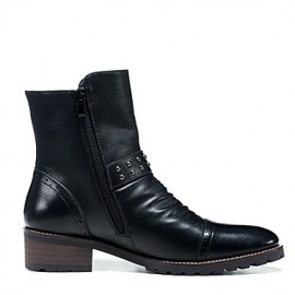 Shoes Wedding / Party  Evening / Casual Leather Boots Black  