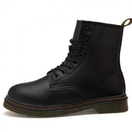 Shoes Outdoor / Office  Career / Casual Leather Boots Black  