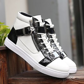 High Help Canvas Fashion Boots Zipper Comfortable Flats  