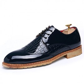 Men's Shoes Leatherette Casual Oxfords Casual Low Heel Lace-up Black / Red / White / Navy  