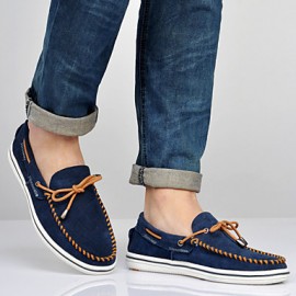   Men's Shoes Office & Career / Casual Suede Boat Shoes Blue / Brown  