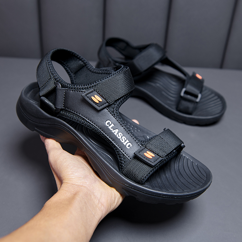 Men Summer Outdoor Casual Velcro Hollow Design Wedge Sandals