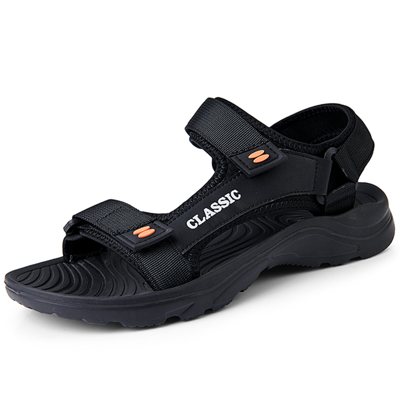 Men Summer Outdoor Casual Velcro Hollow Design Wedge Sandals