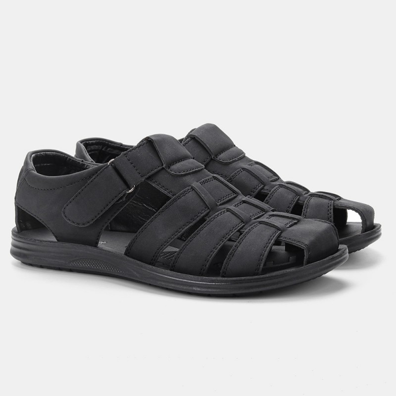 Men Casual Breathable Lightweight Pu Non-Slip Sandals