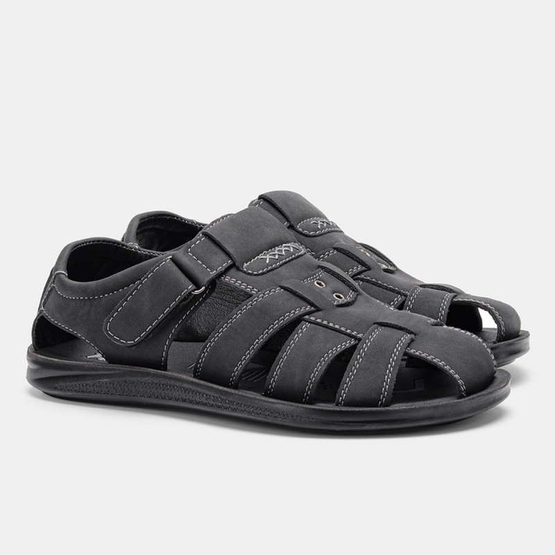 Men Casual Breathable Lightweight Pu Non-Slip Sandals