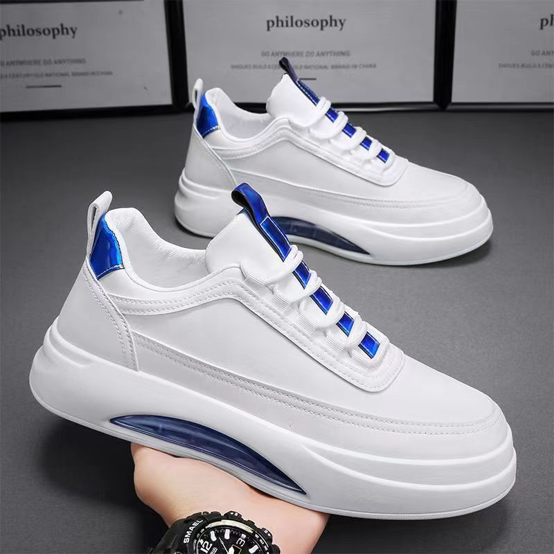 Men Fashion Casual Basic All-Match Lace-Up Thick-Soled Sneakers