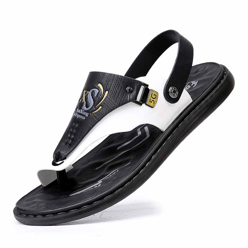 Men Summer Fashion Casual Beach Letters Print Flip Flops Sandals