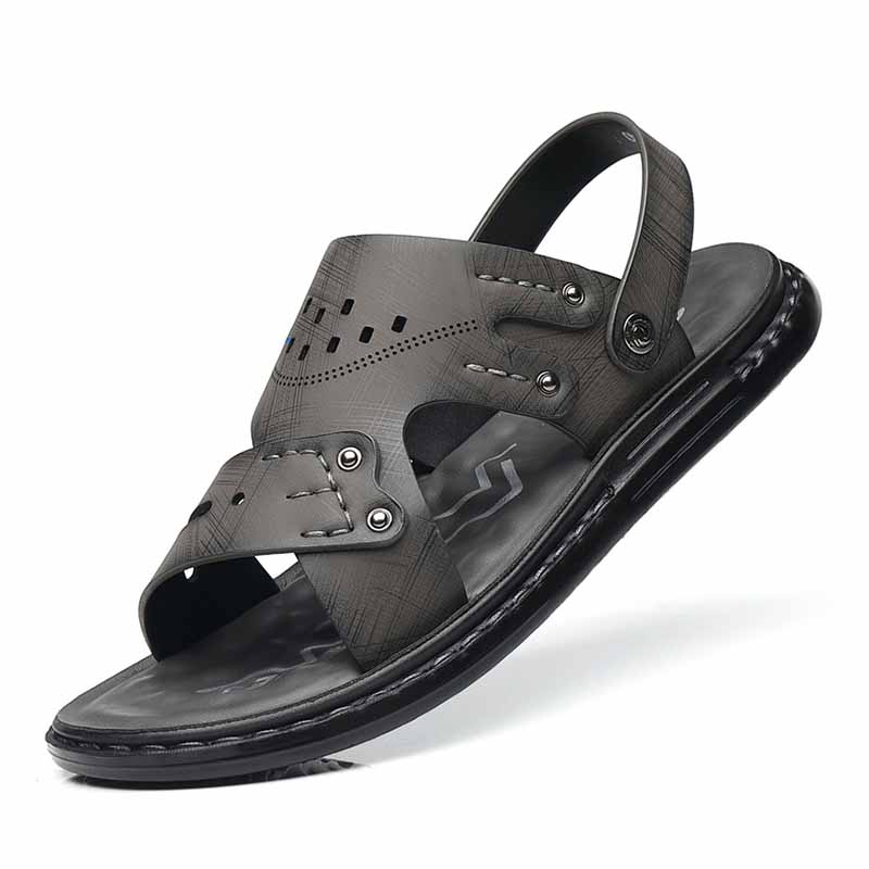 Men Summer Fashion Leisure Vacation Crocodile Flat Sandals