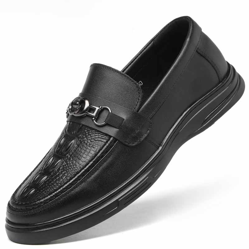 Men Spring Autumn Fashion Casual Lace-Up Flat Leather Shoes