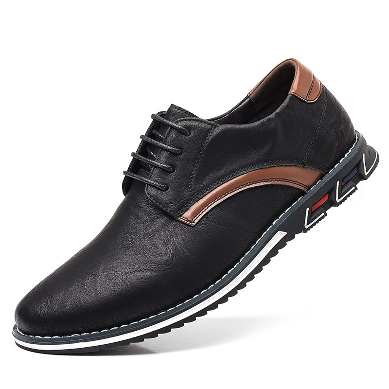 Plus Size Men Retro Casual Leather Shoes