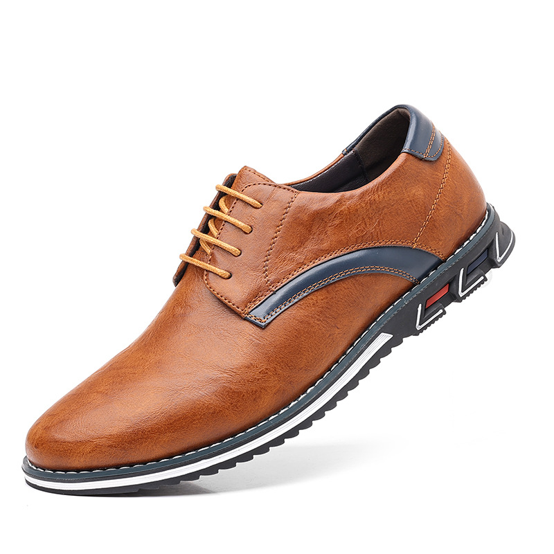 Plus Size Men Retro Casual Leather Shoes