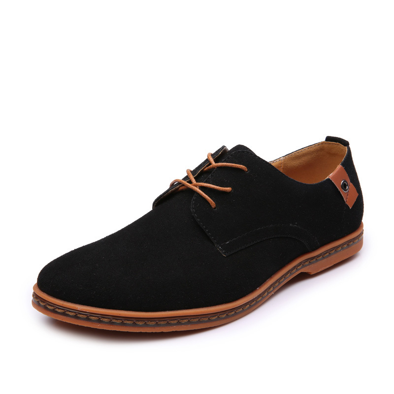 Plus Size Men Casual Frosted Leather Shoes