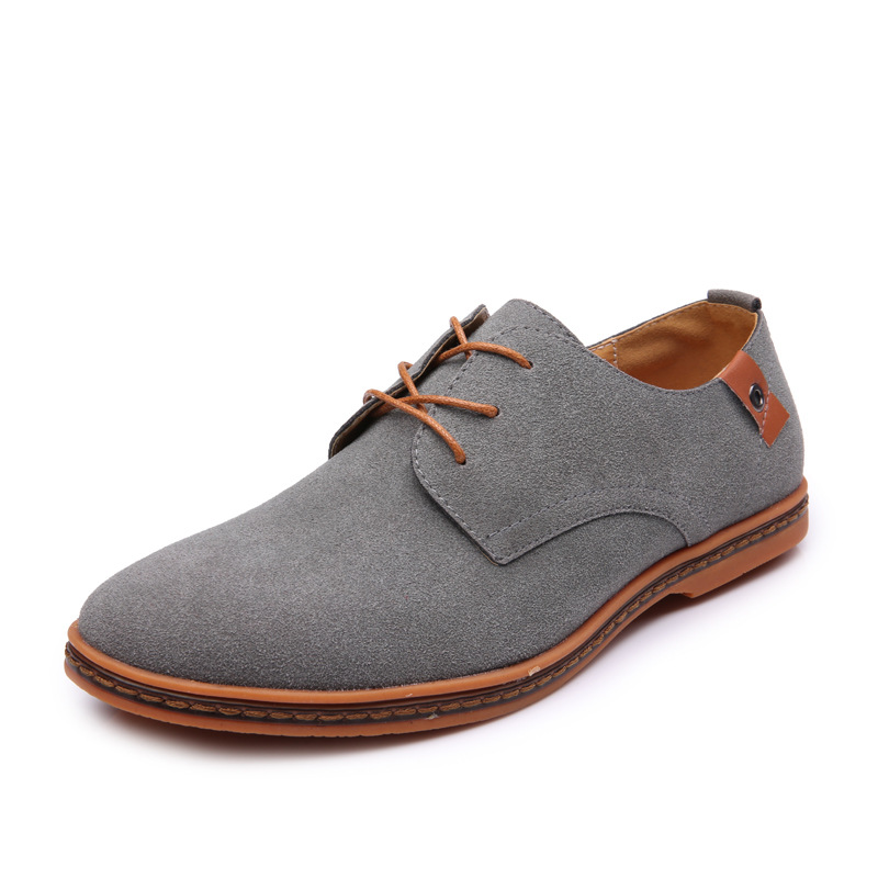 Plus Size Men Casual Frosted Leather Shoes