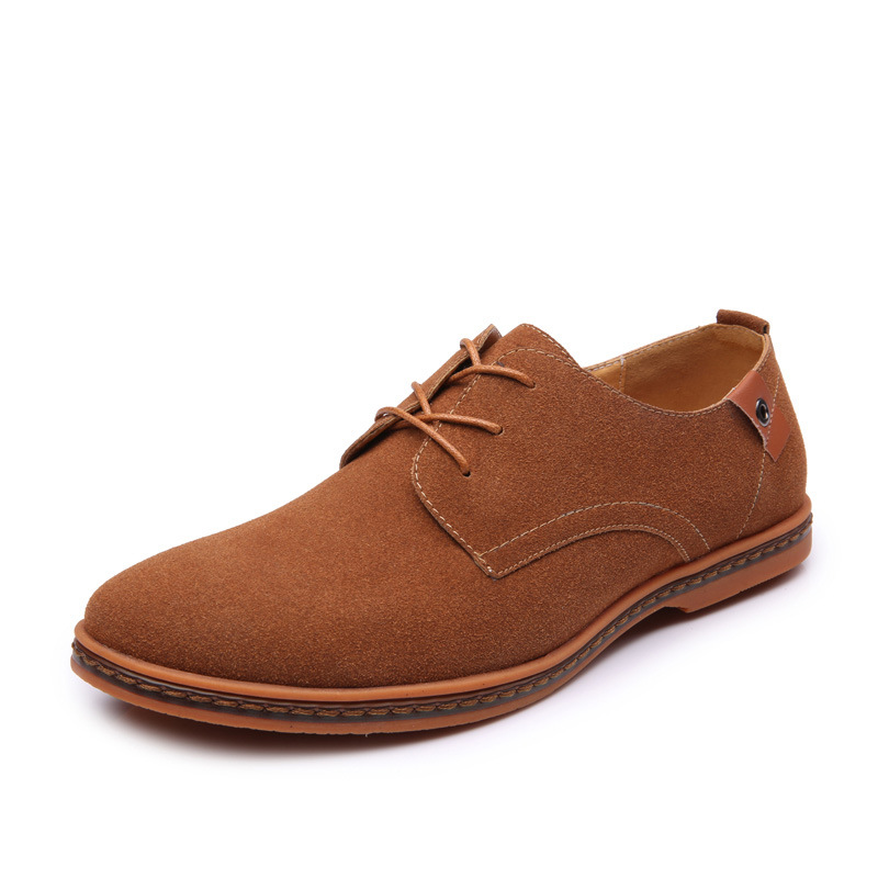 Plus Size Men Casual Frosted Leather Shoes