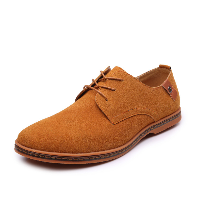 Plus Size Men Casual Frosted Leather Shoes