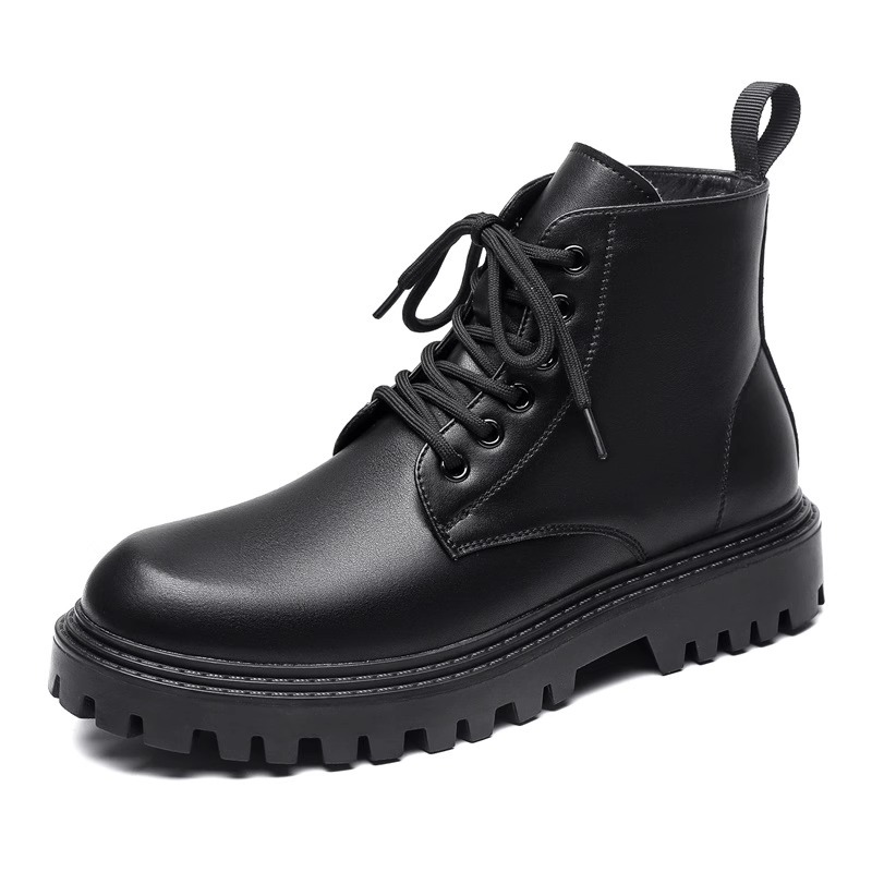 Men Fashion Casual British Style Thick-Soled Lace-Up Combat Boots