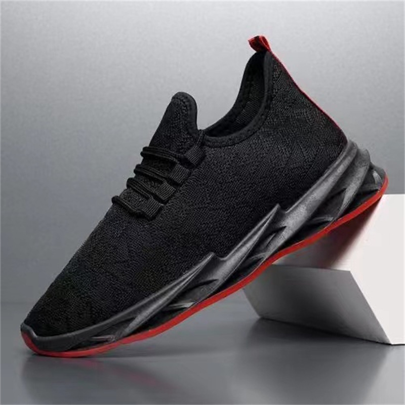 Men Fashion Casual Sports Mesh Lace-Up Thick-Soled Sneakers