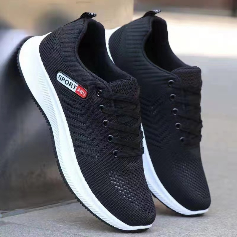 Men Fashion Casual Sports Mesh Lace-Up Thick-Soled Sneakers